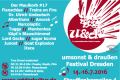 Plakat zum 9. umsonst & draussen Festival Dresden 2016