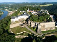 Festung Königstein mit Blick über Sächsische Schweiz