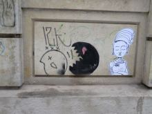 Streetart Pac-Man in der Neustadt