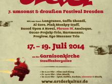 Plakat zum 7. umsonst & draussen Festival Dresden 2014