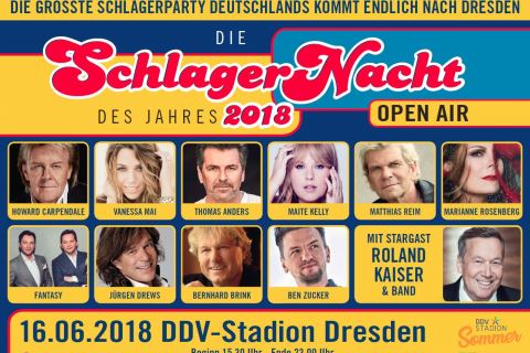 Schlagernacht Flyer Konzert