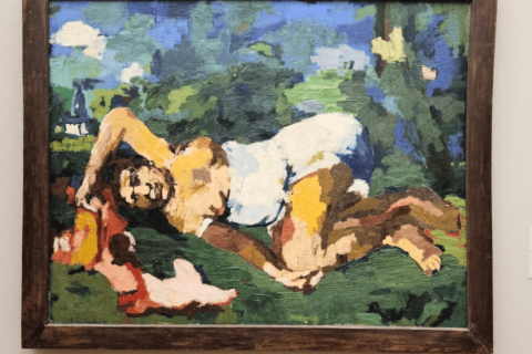  Oskar Kokoschka (1886–1980), Sommer I, 1922, Öl auf Leinwand, 110 x 140 cm  2024/25 gemeinsame Erwerbung des Albertinum, Staatliche Kunstsammlungen Dresden mit Unterstützung der Ernst von Siemens Kunststiftung sowie des Sprengel Museum Hannover mit Unterstützung der Kulturstiftung der Länder und der Fritz Behrens Stiftung.