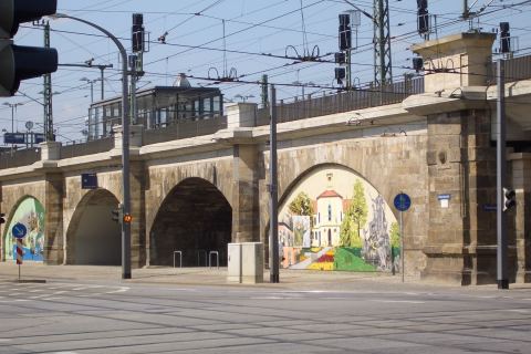 Bahnhof Mitte Streetart Dresden Architektur Friedrichstadt