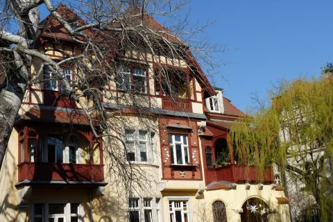 Stadtrundfahrt Dresden Fahrrad zeigt Villen in Blasewitz