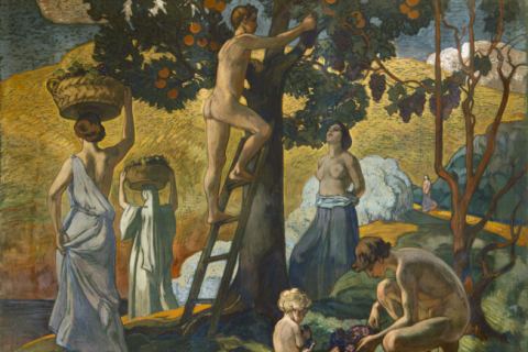weinlese - tempera auf leinwand um 1906